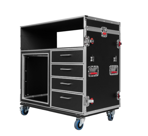 GTOUR Mixer Case w/ 12U Rack, 4 Drawers & 2 tables GTOUR Mixer Case w/ 12U Rack, 4 Drawers & 2 tables - Image 4