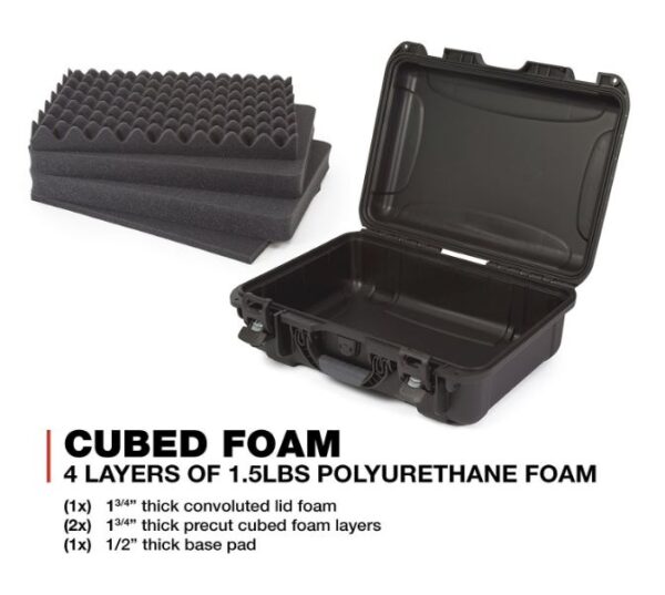 Nanuk 925 Case-Black-Cubed Foam