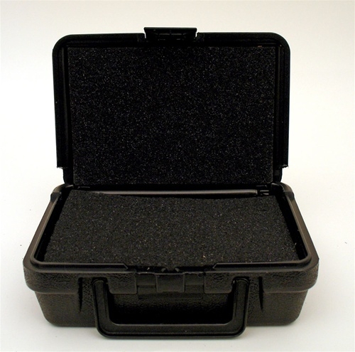 Platt 108 Blow molded cases with pick and pluck foam in the bottom and foam in the lid and one handle.