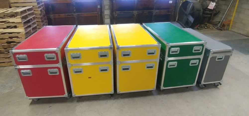 Custom ATA Shipping Cases with custom interior and casters