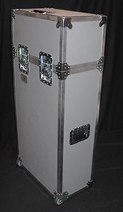 Custom ATA Banner stand shipping case with tilt wheels and handle