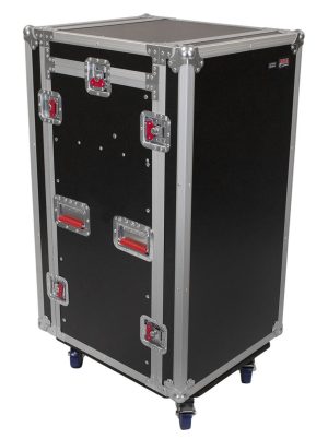 Gator 10U Top, 16U Side Road Rack Case with Casters